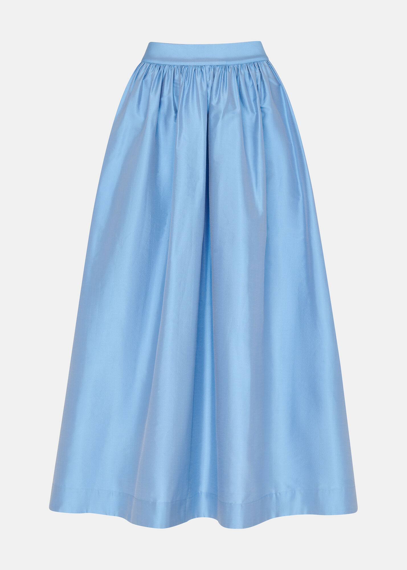 Silk taffeta midi skirt outlet