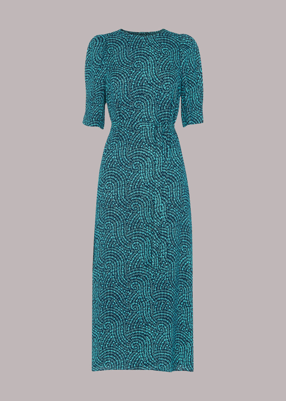 Daisy Waves Cut Out Midi Dress