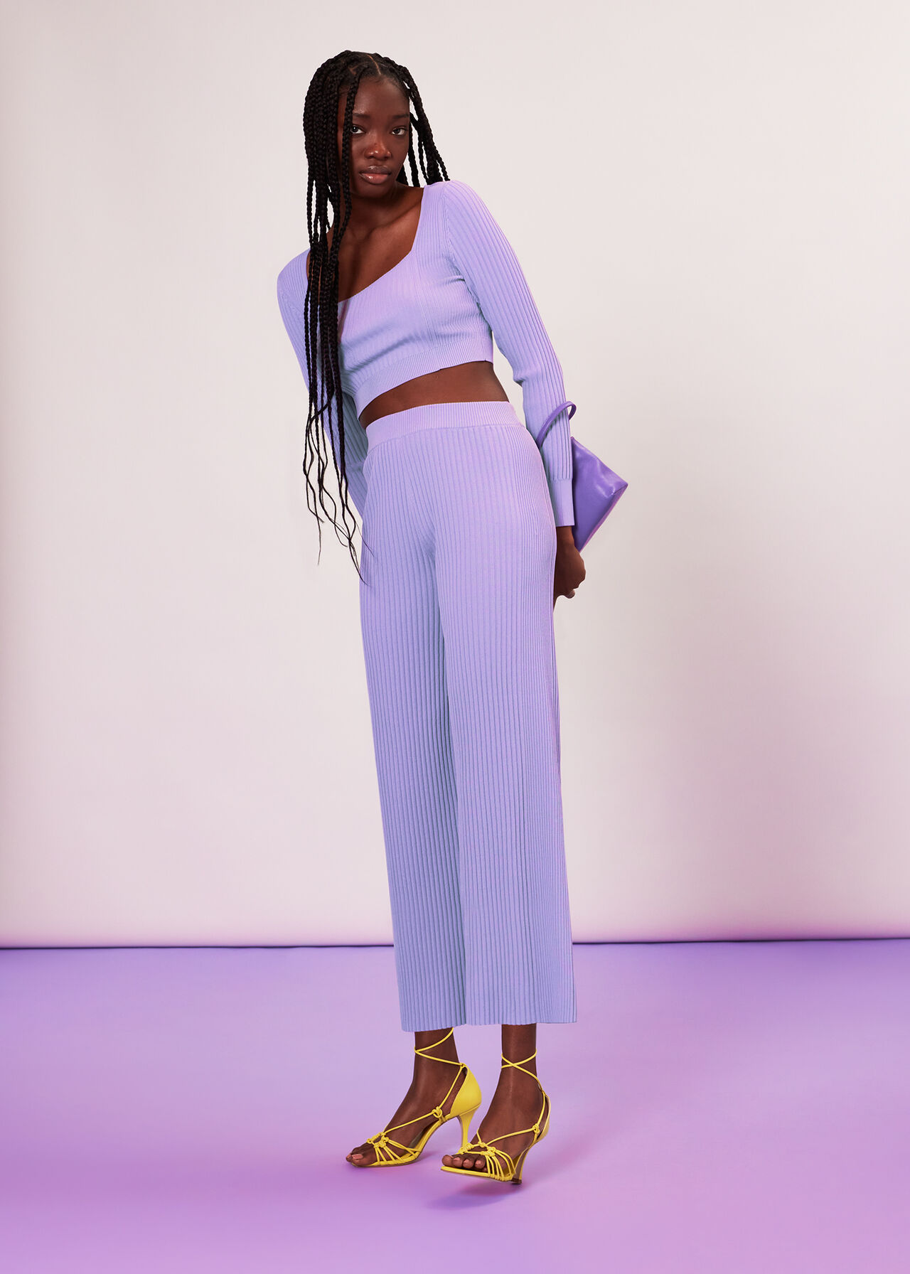 Square Neck Rib Knit