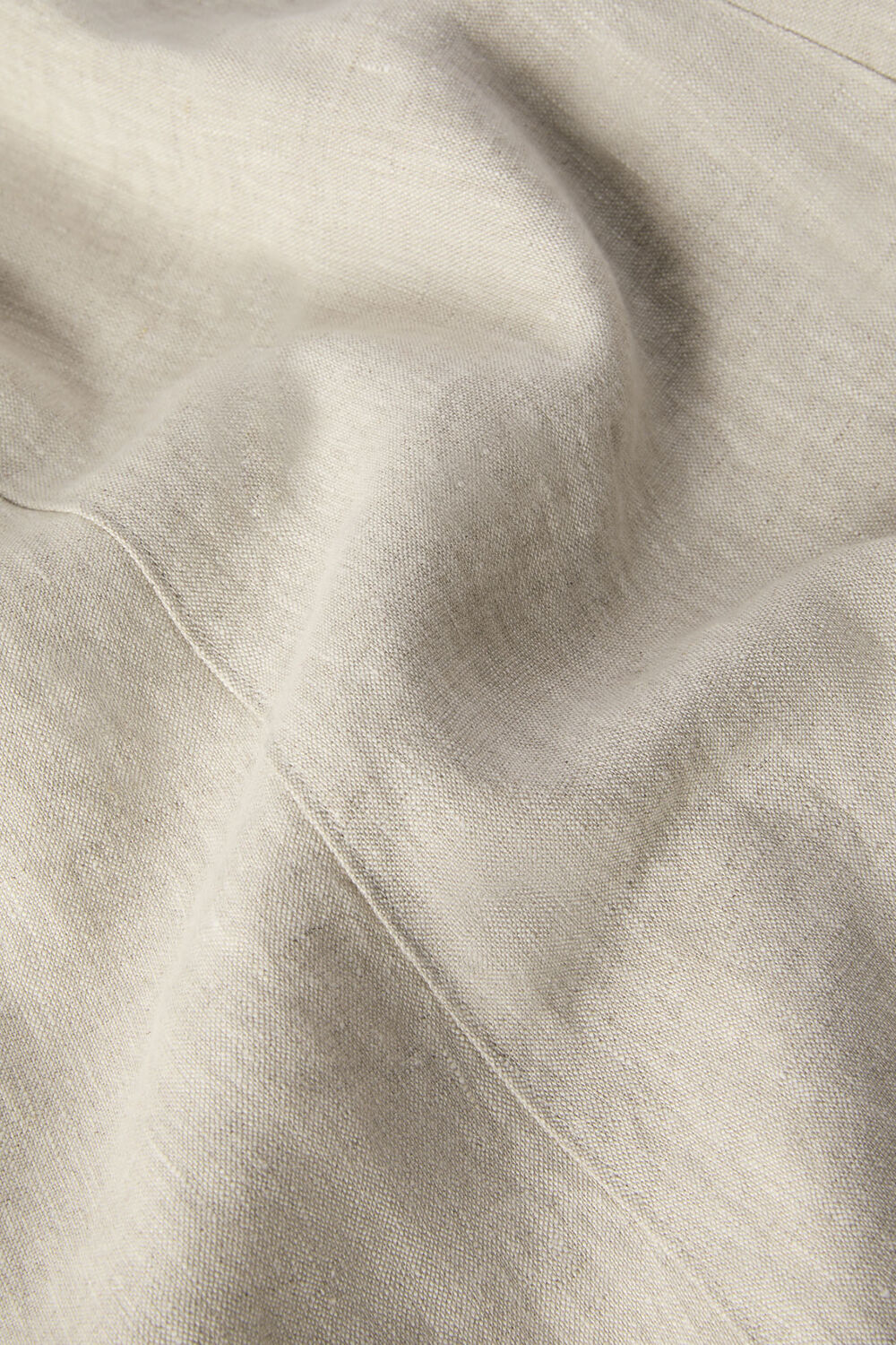 Oatmeal Fit and Flare Linen Dress