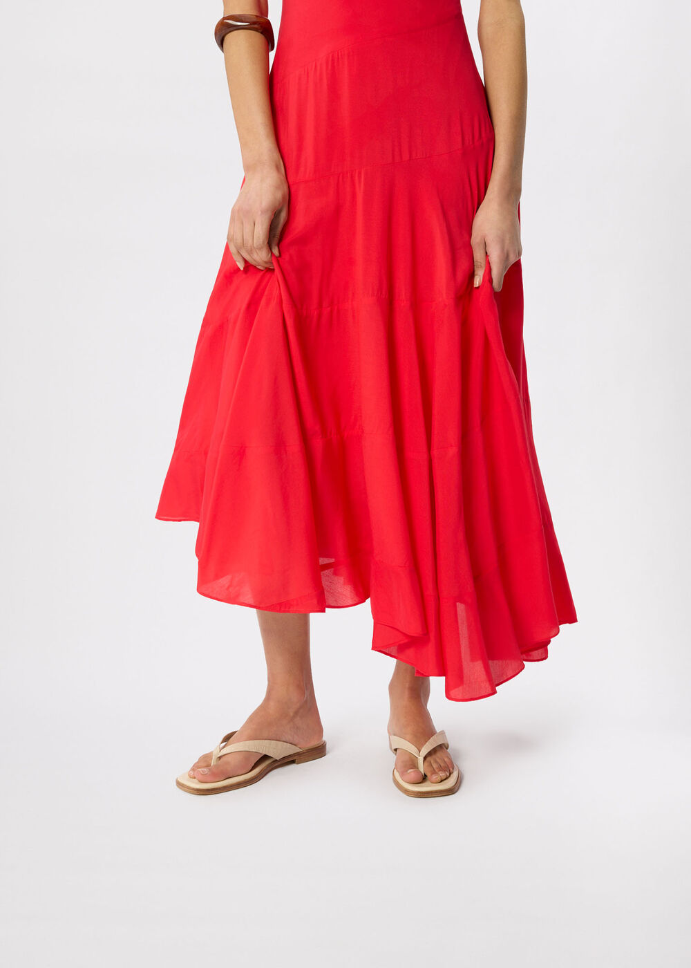 Sleeveless Tiered Midi Dress