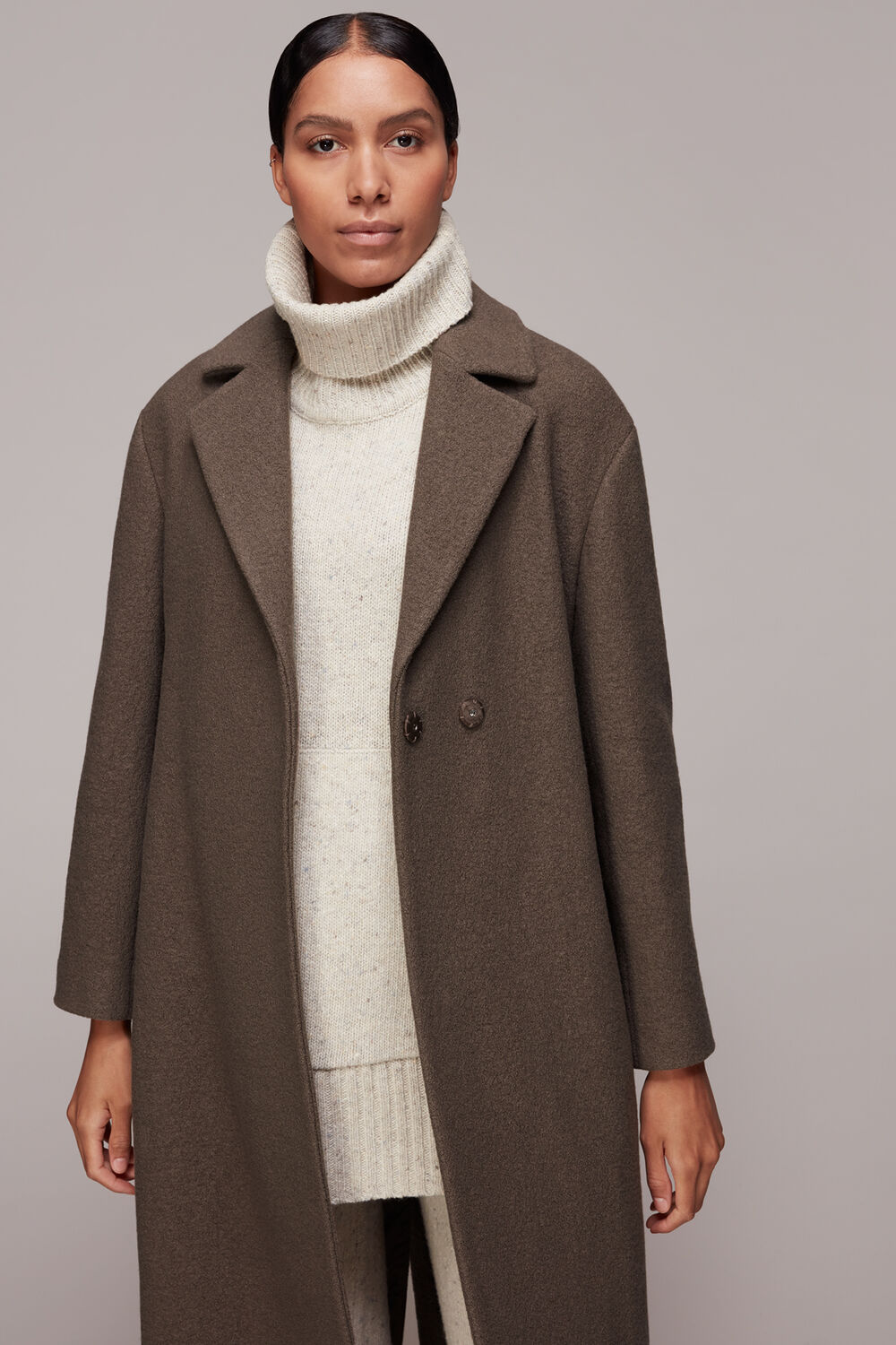 Tie Waist Wool Coat