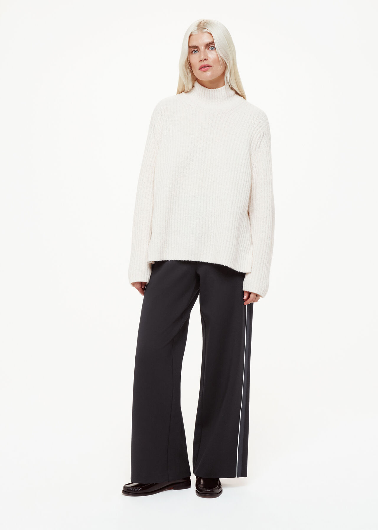 Petite Edie Side Stripe Ponte Trouser