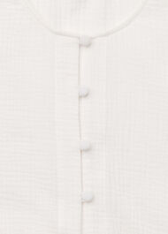 Cotton Frill Peplum Blouse