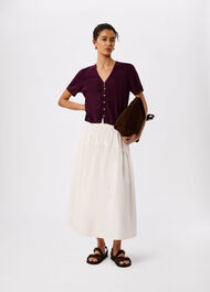 Short Sleeve Button Front Knit