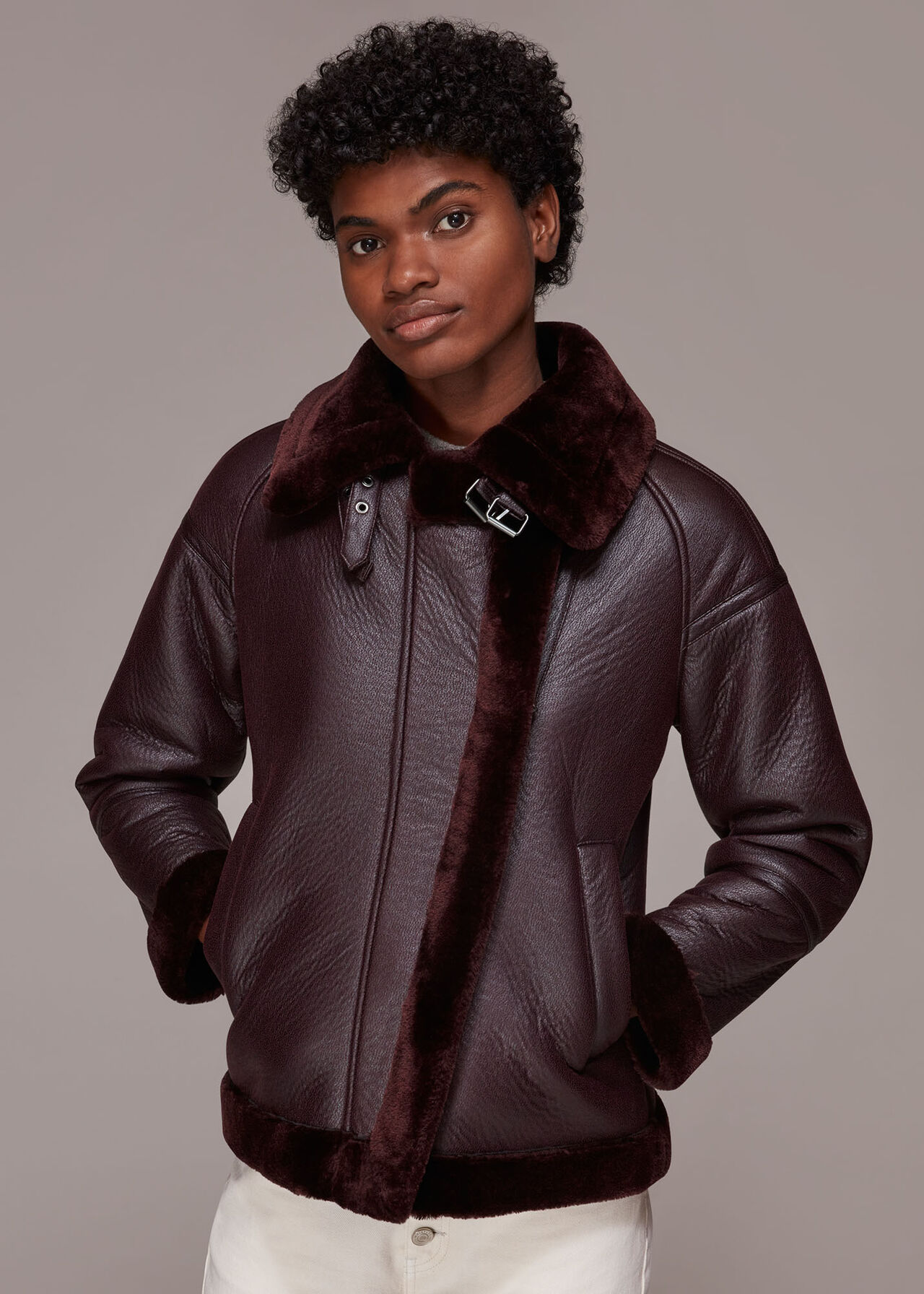 Lauren Faux Fur Biker