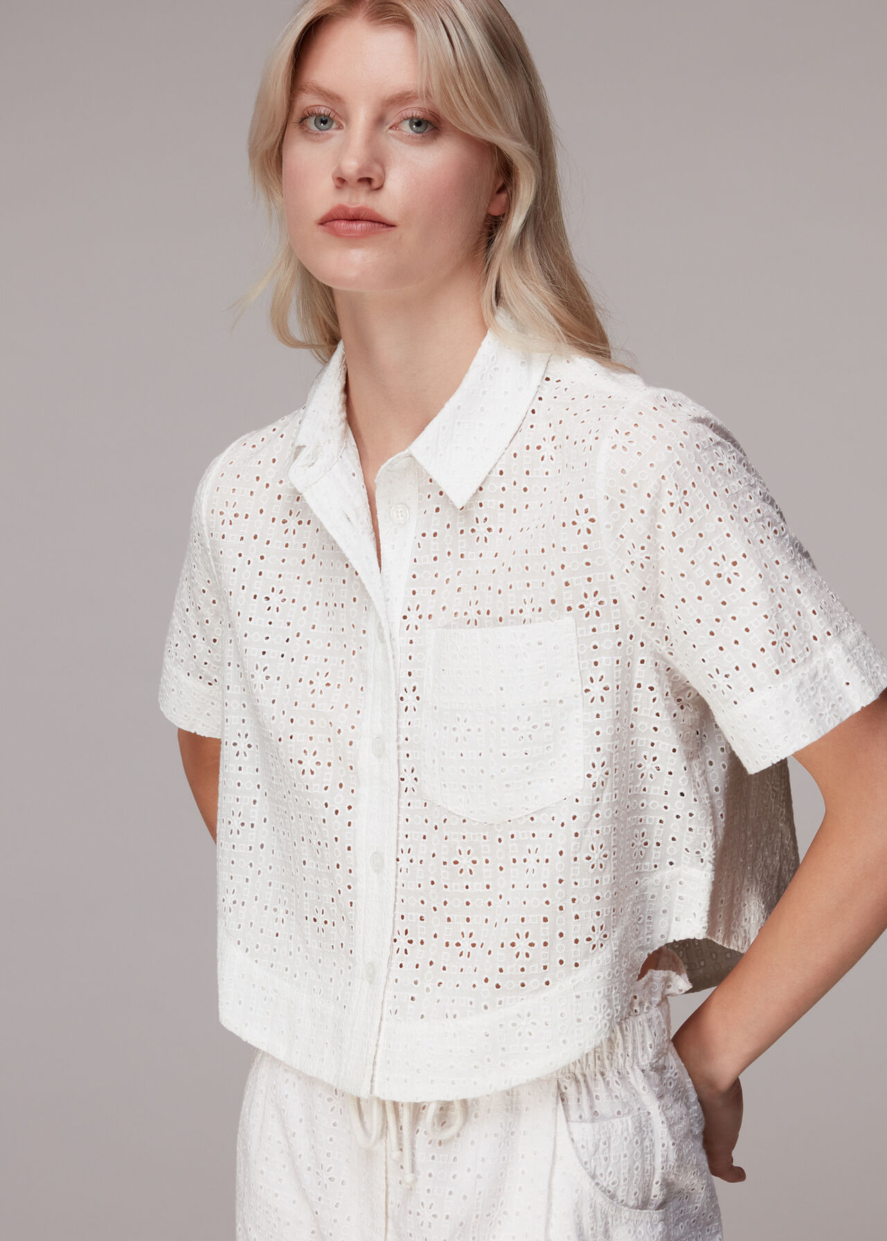 Broderie Bowling Shirt