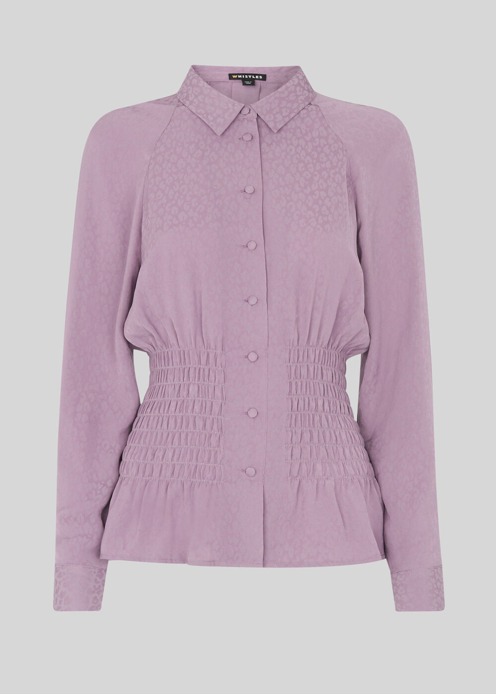 Claris Animal Jacquard Blouse Lilac