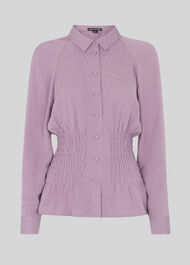 Claris Animal Jacquard Blouse Lilac