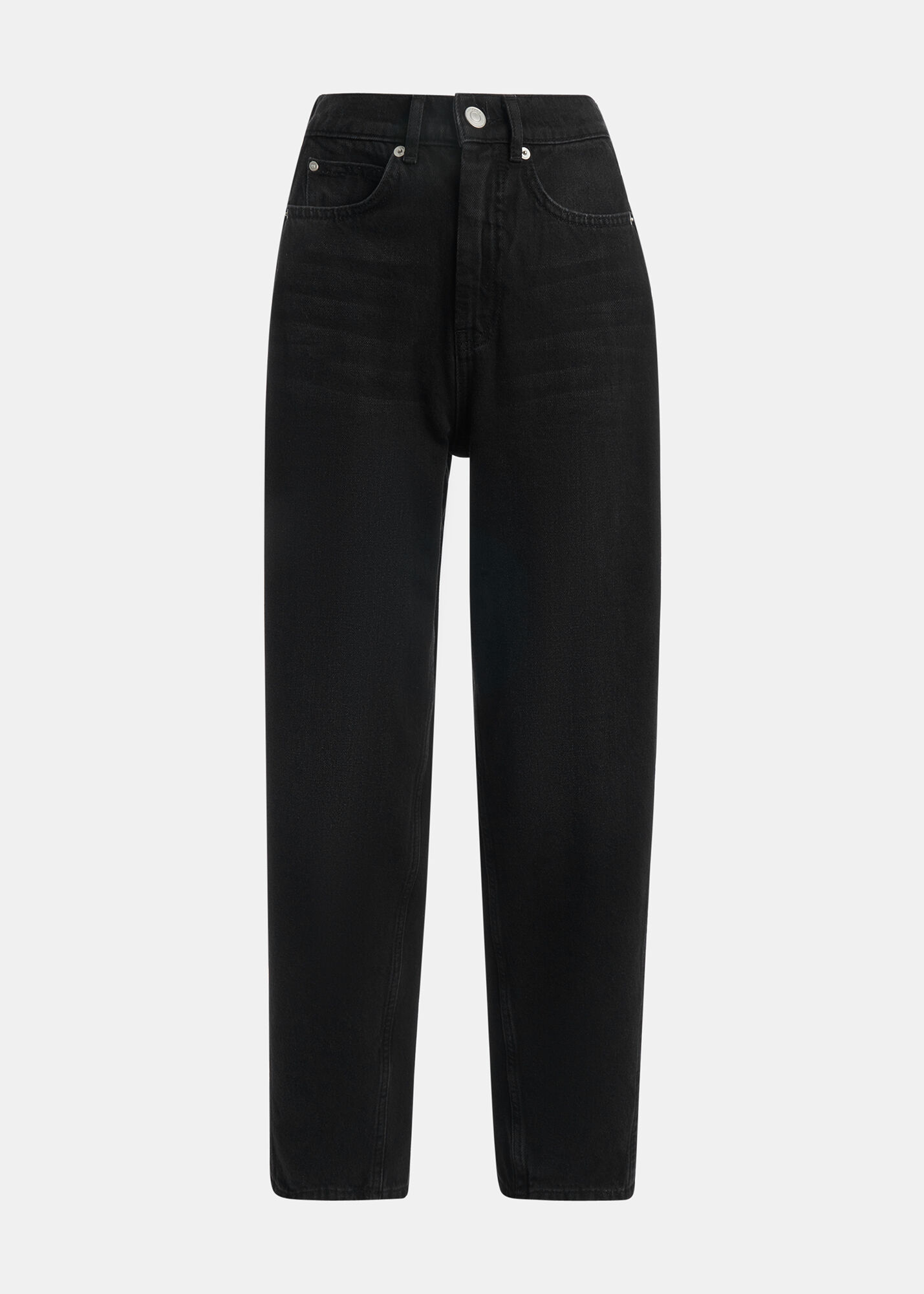 Black High Waisted Barrel Leg Jeans Whistles