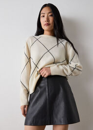 Leather A line Skirt