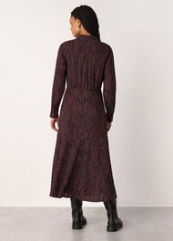 Zebra Collared Shirt Dress
