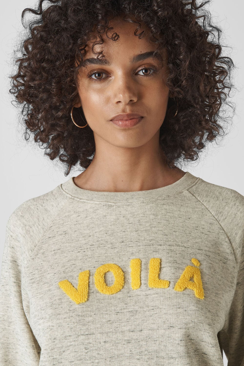 Voila Logo Sweatshirt Grey Marl