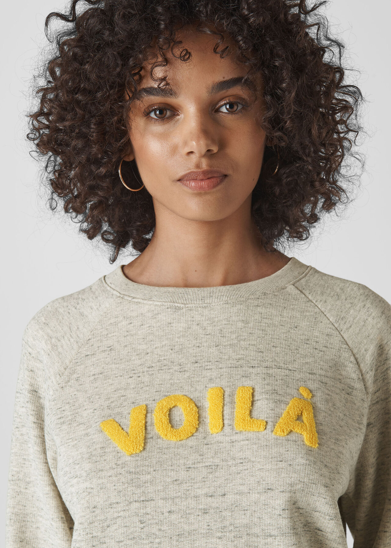 Voila Logo Sweatshirt Grey Marl