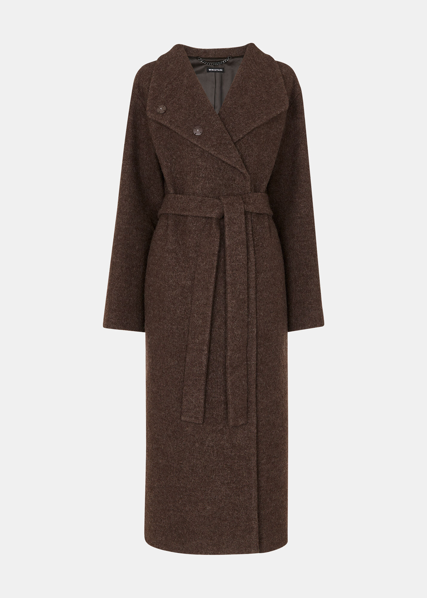 Taupe Morgan Funnel Neck Coat