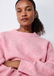 Wool Mix Curved Hem Knit