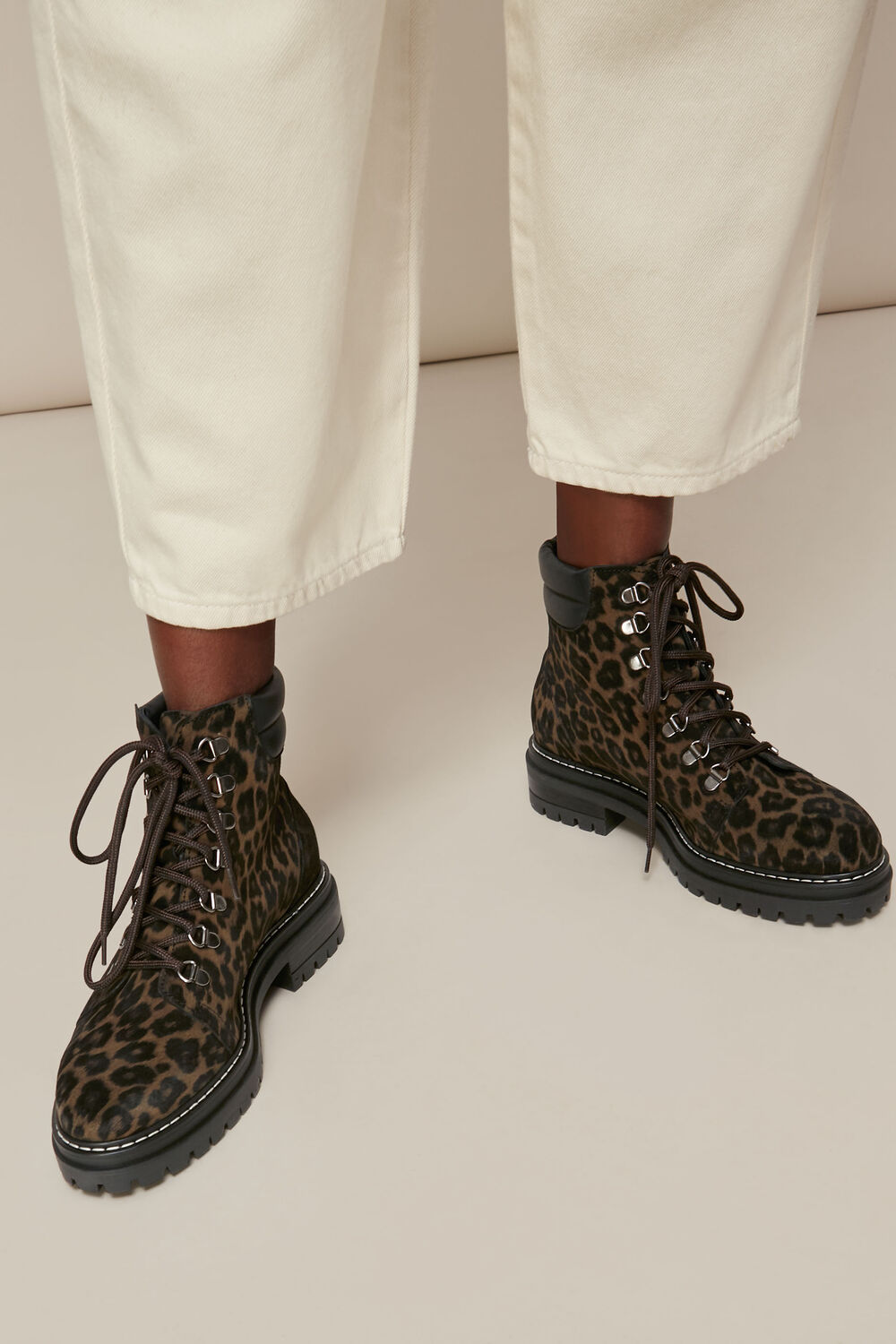 Amber Leopard Lace Up Boot