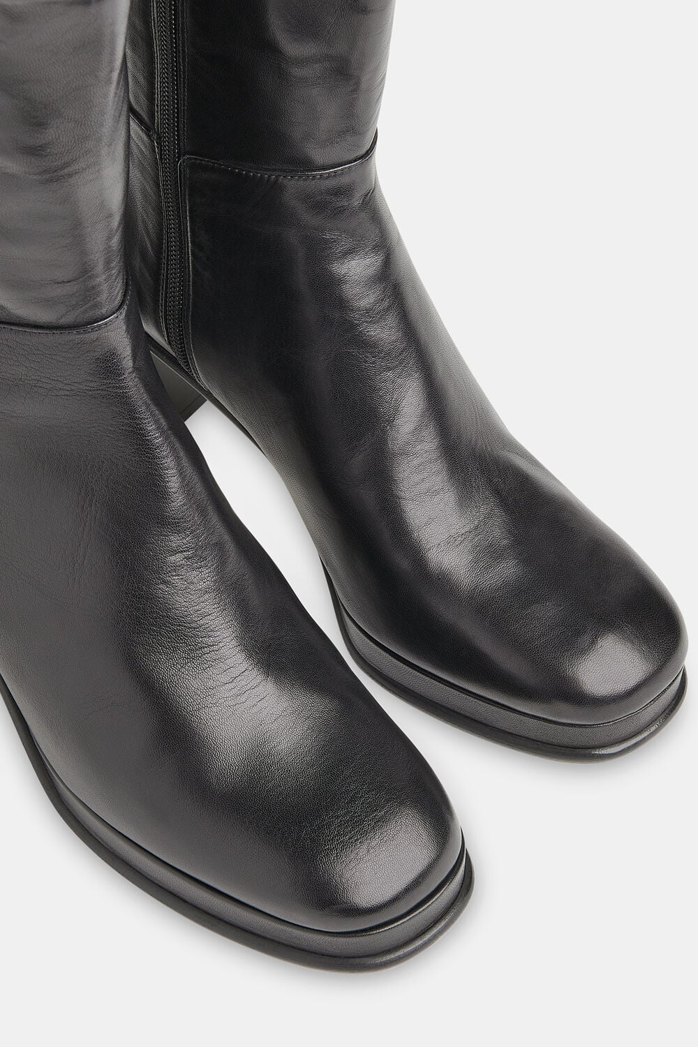 Black Clara Platform Heeled Boot