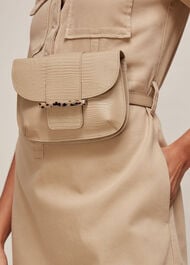 Mari Lizard Belt Bag Taupe