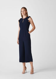 Miranda Crepe Jumpsuit Navy