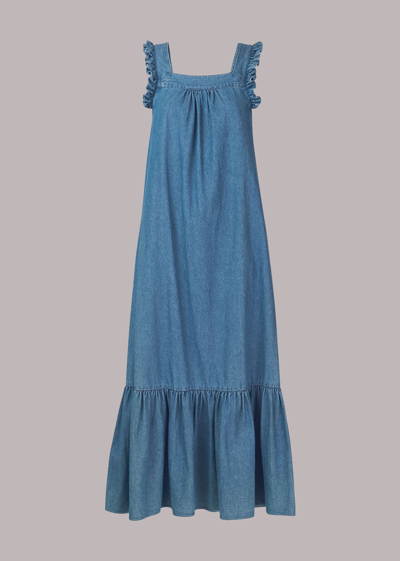 Chambray Trapeze Dress