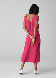 Romina Tie Detail Dress Raspberry