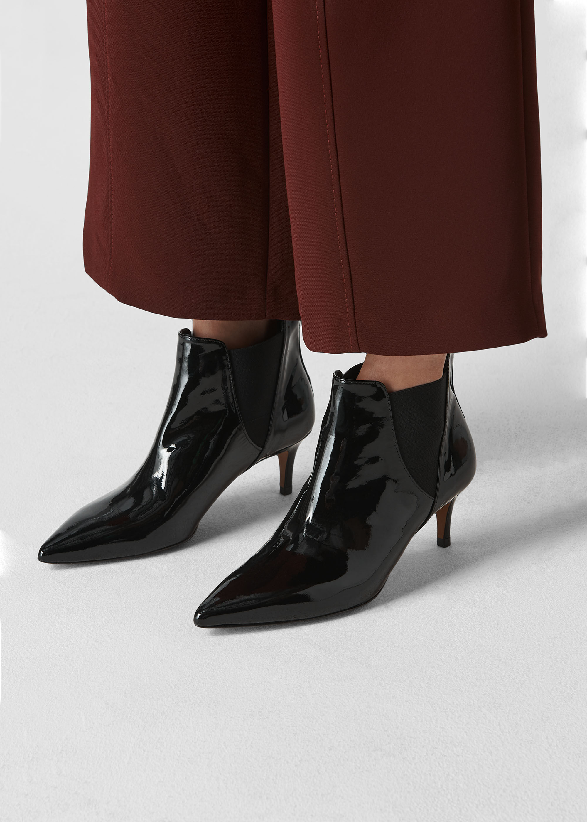 Orley Patent Kitten Heel Boot