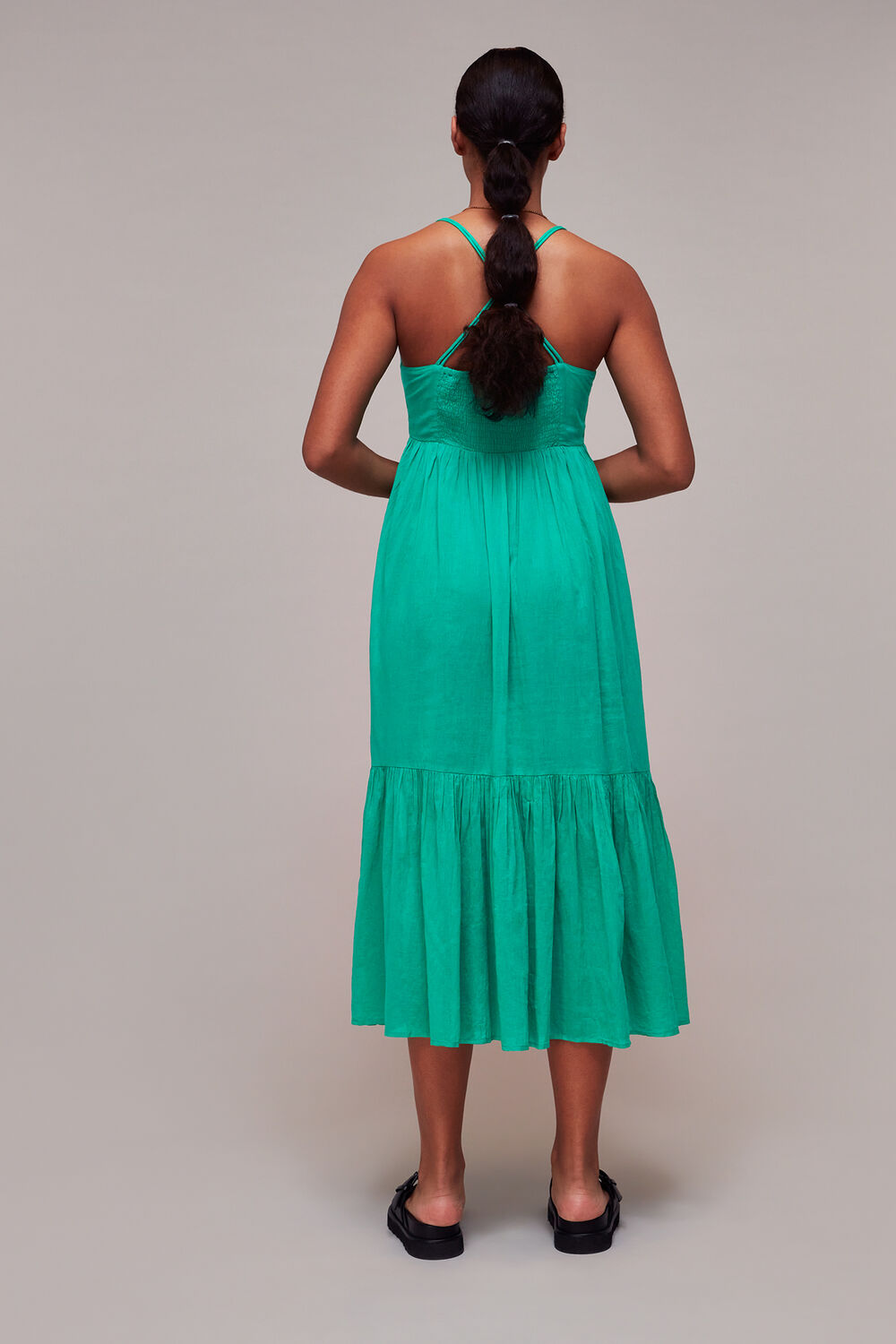 Green Tie Beach Dress