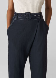 May Belted Trouser Navy