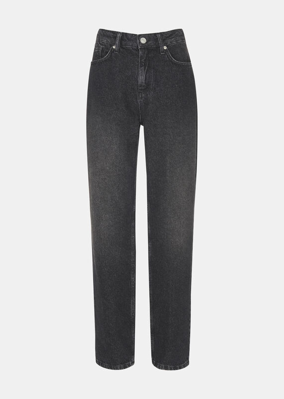 Washed Black Straight Leg Full Length Jean