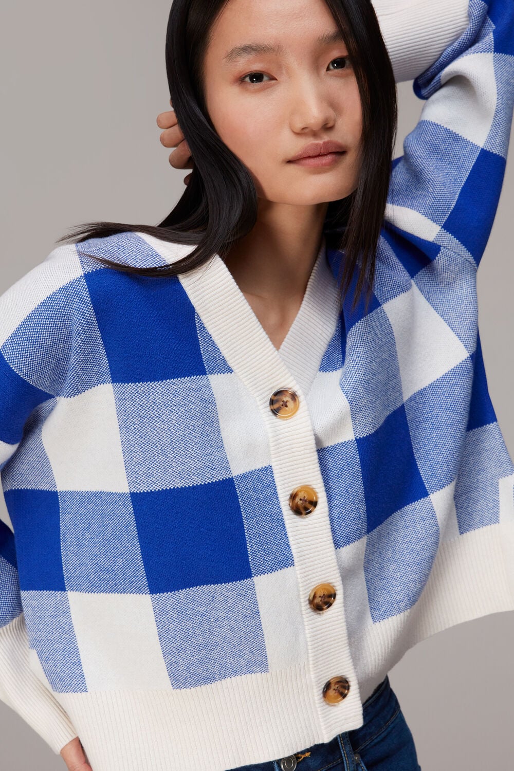 Suki Checked Cardigan