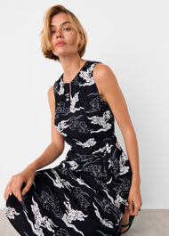 Cloud Tie Waist Midi Dress