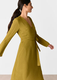 Alex Textured Wrap Midi Dress