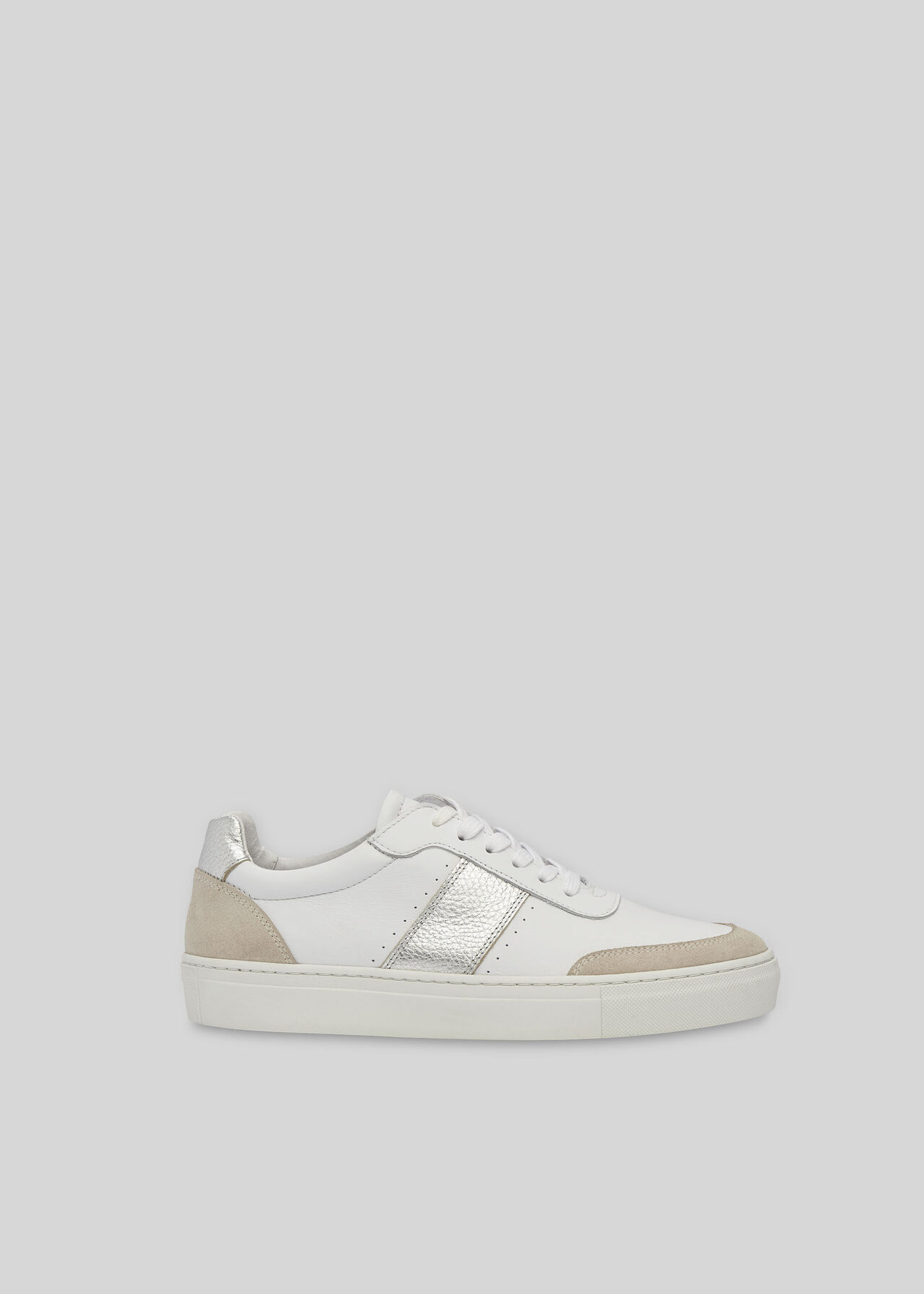 York Side Stripe Trainer Silver