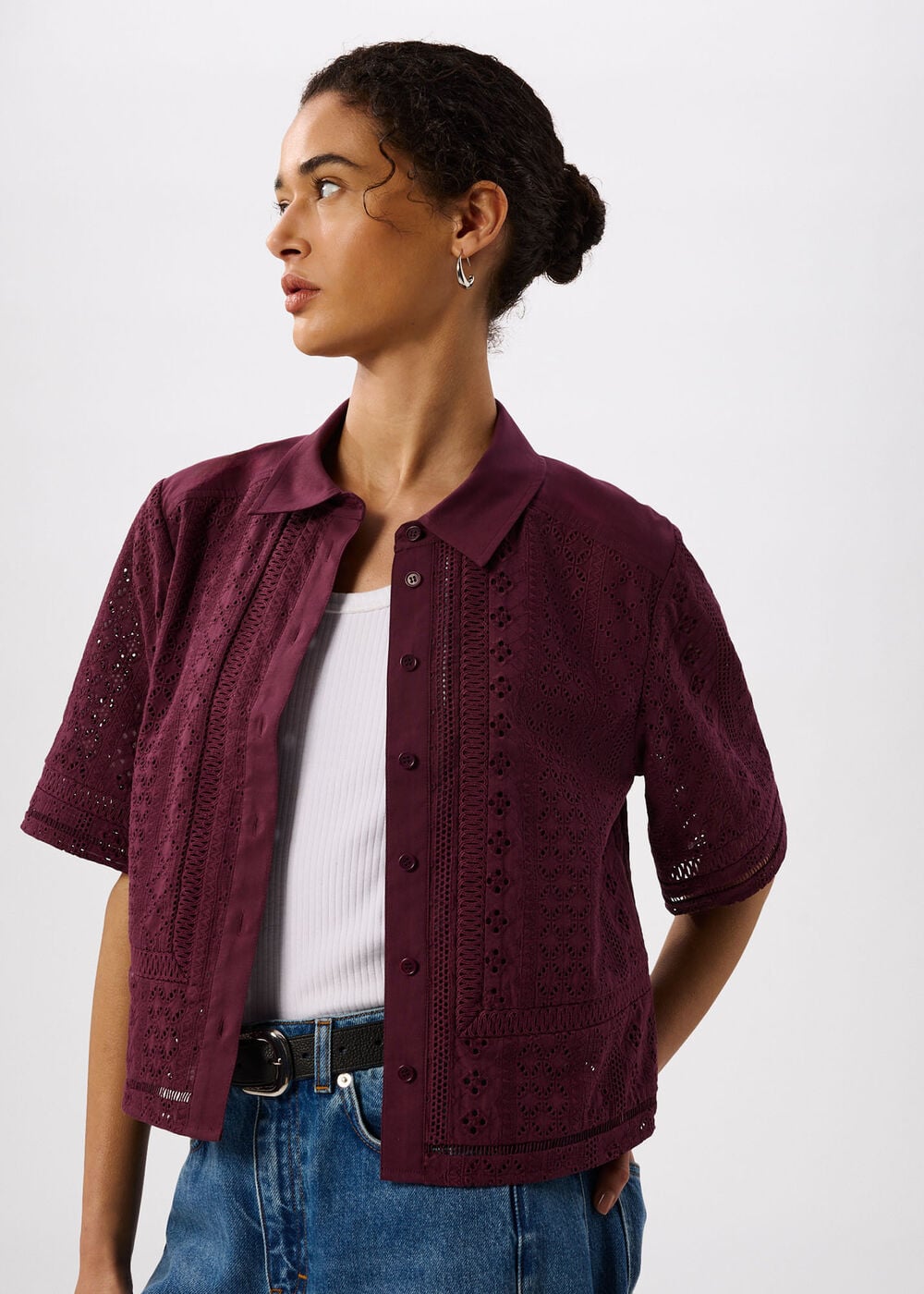 Broderie Cotton Shirt