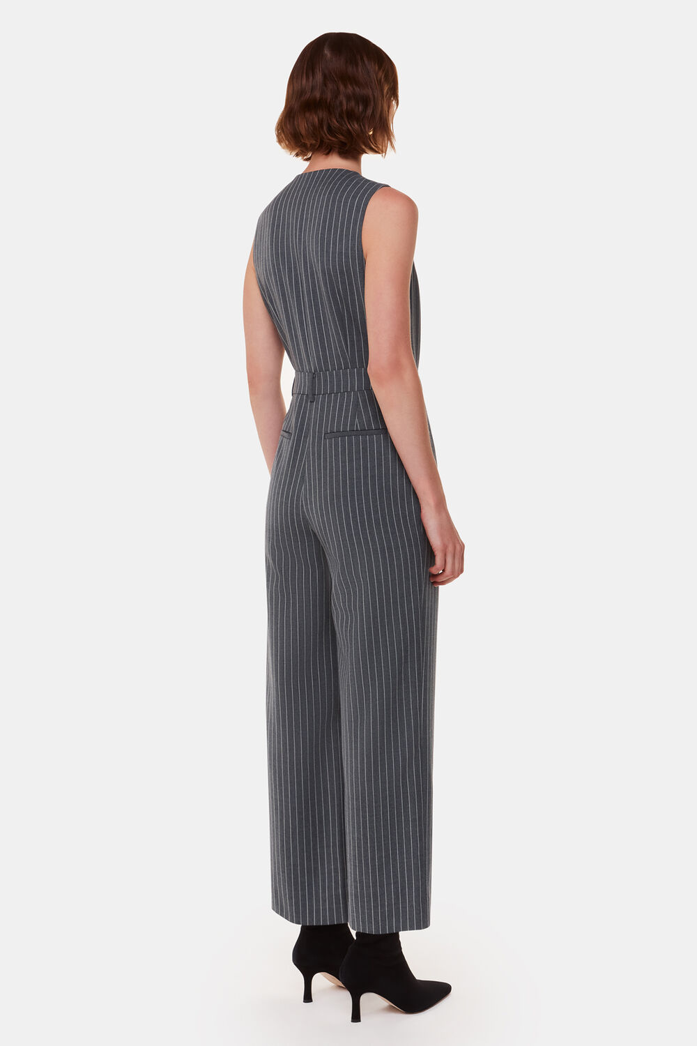 Grey Pinstripe Jumpsuit