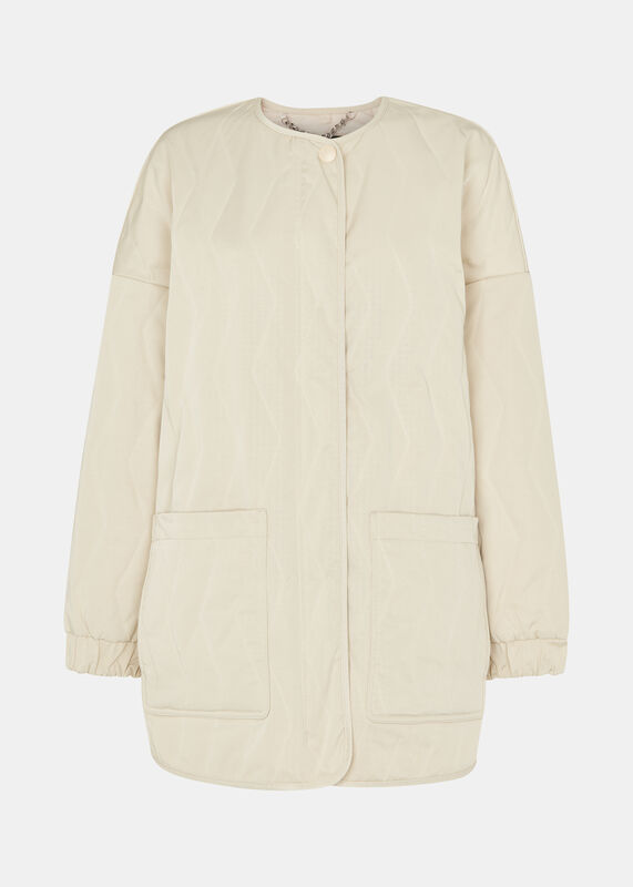 Neutral Esther Quilted Coat