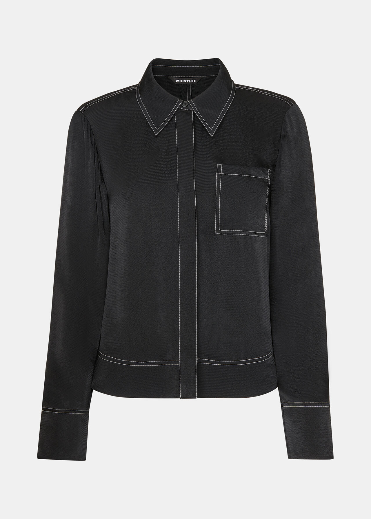 Top Stitch Detail Shirt