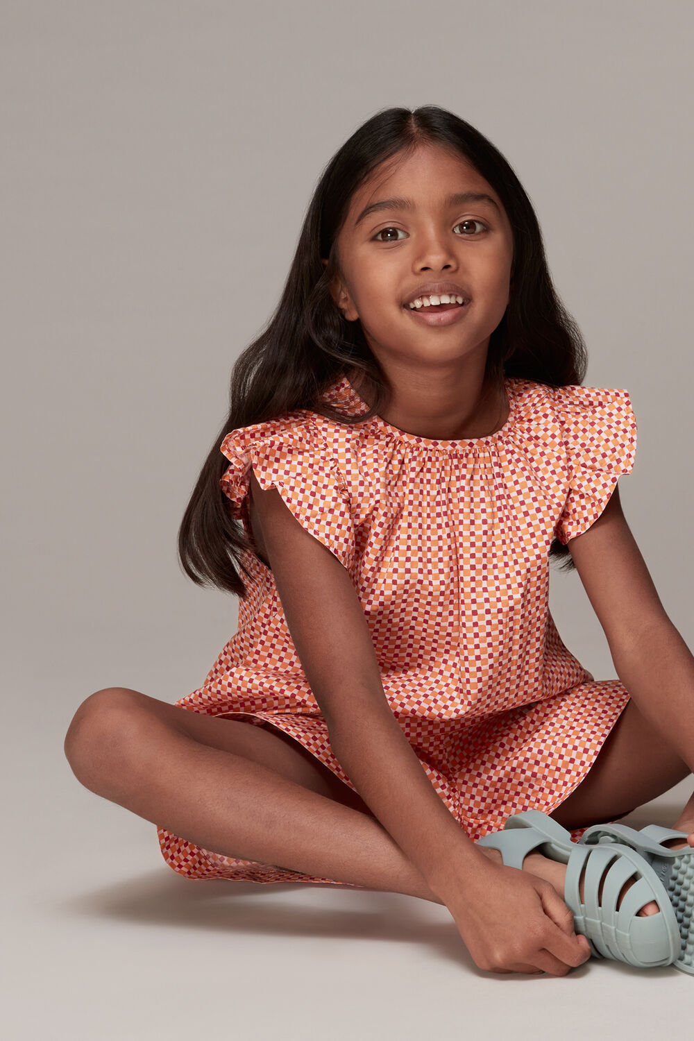 Ditsy Square Ursula Top
