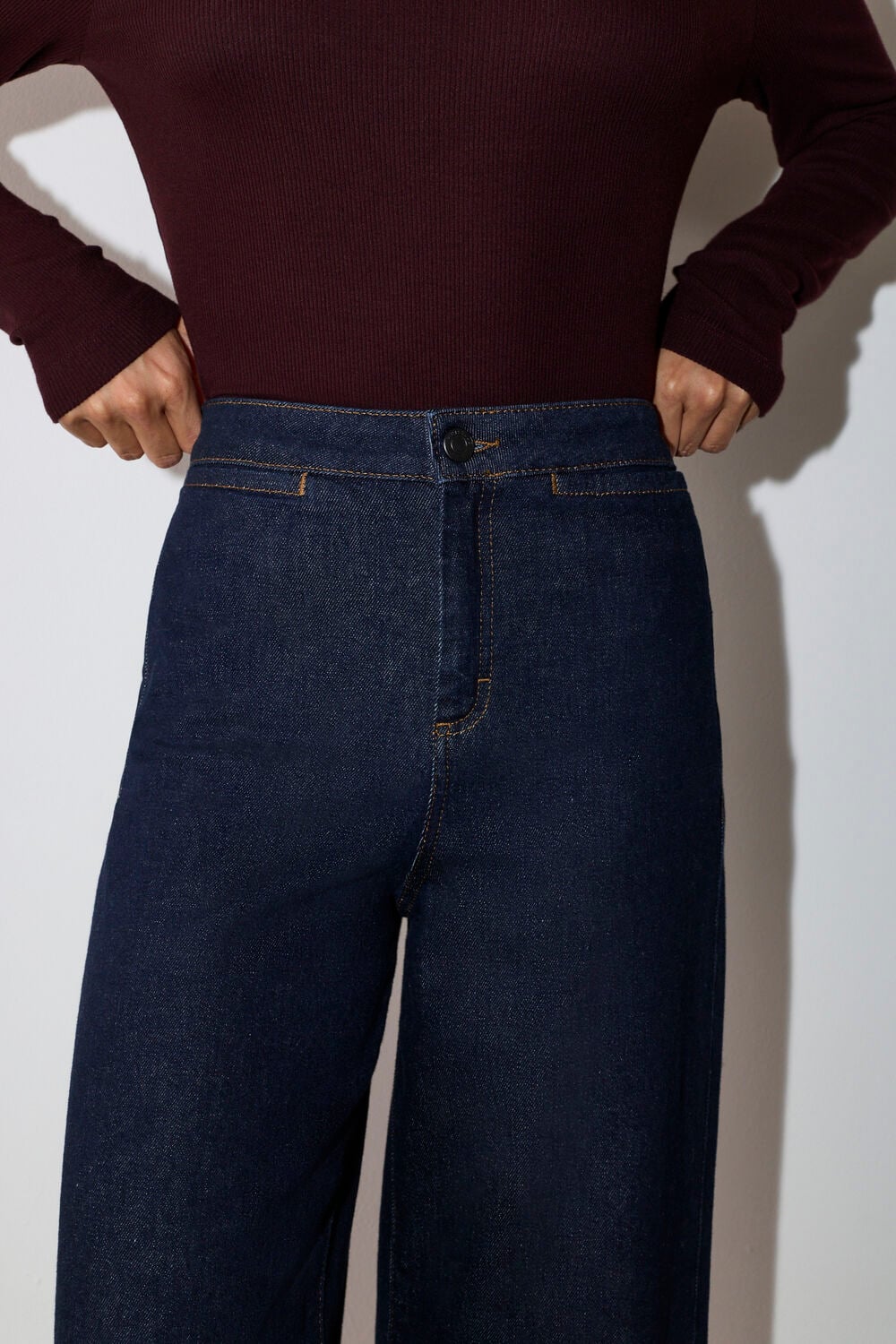 Dark Denim Stretch Full Length Jean