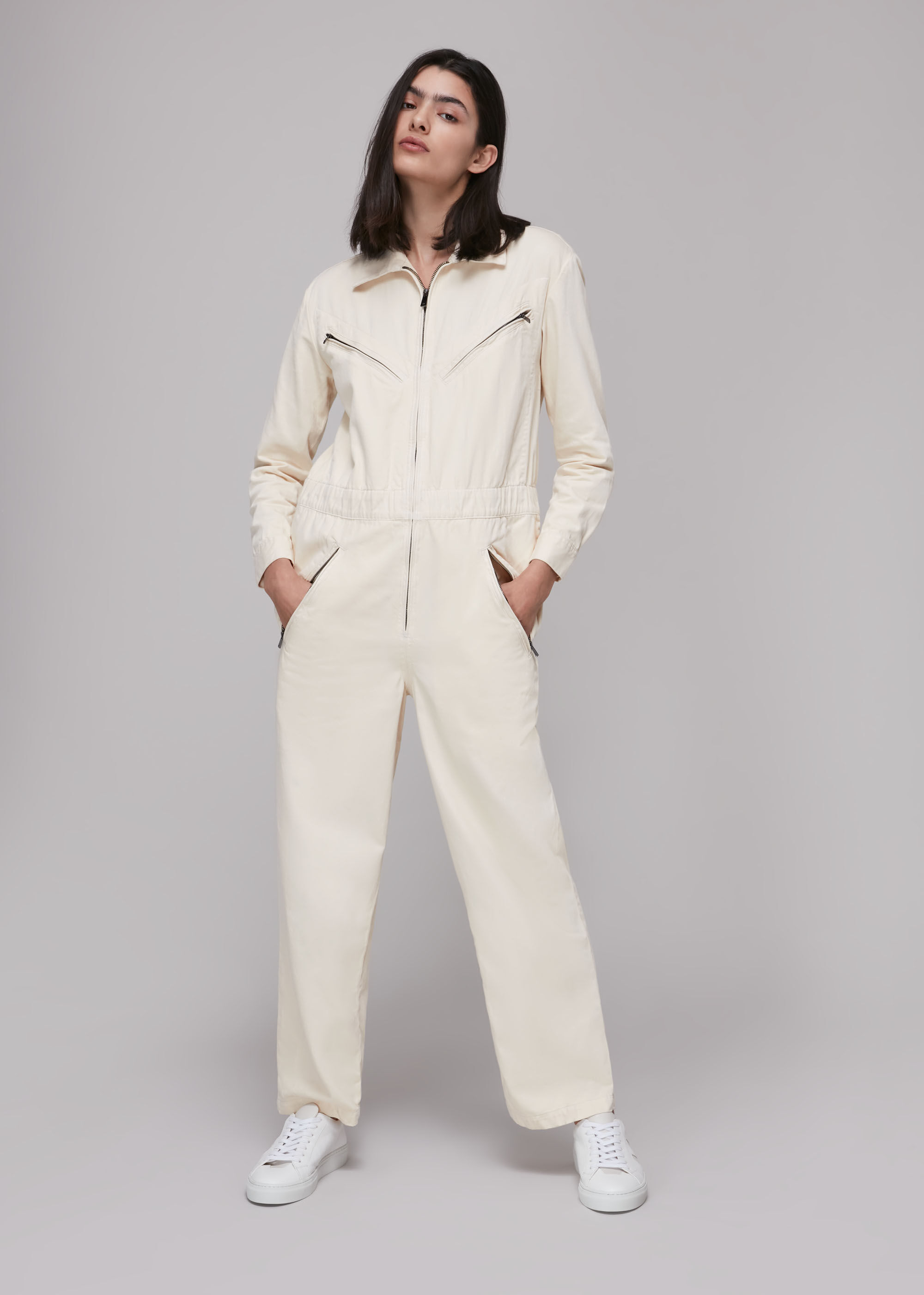 Whistles utility shop crepe jumpsuit