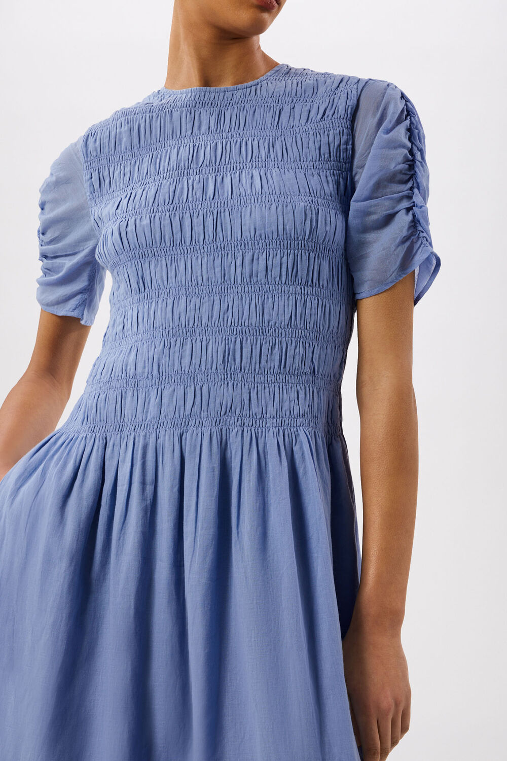 Pale Blue Avery Smocked Dress
