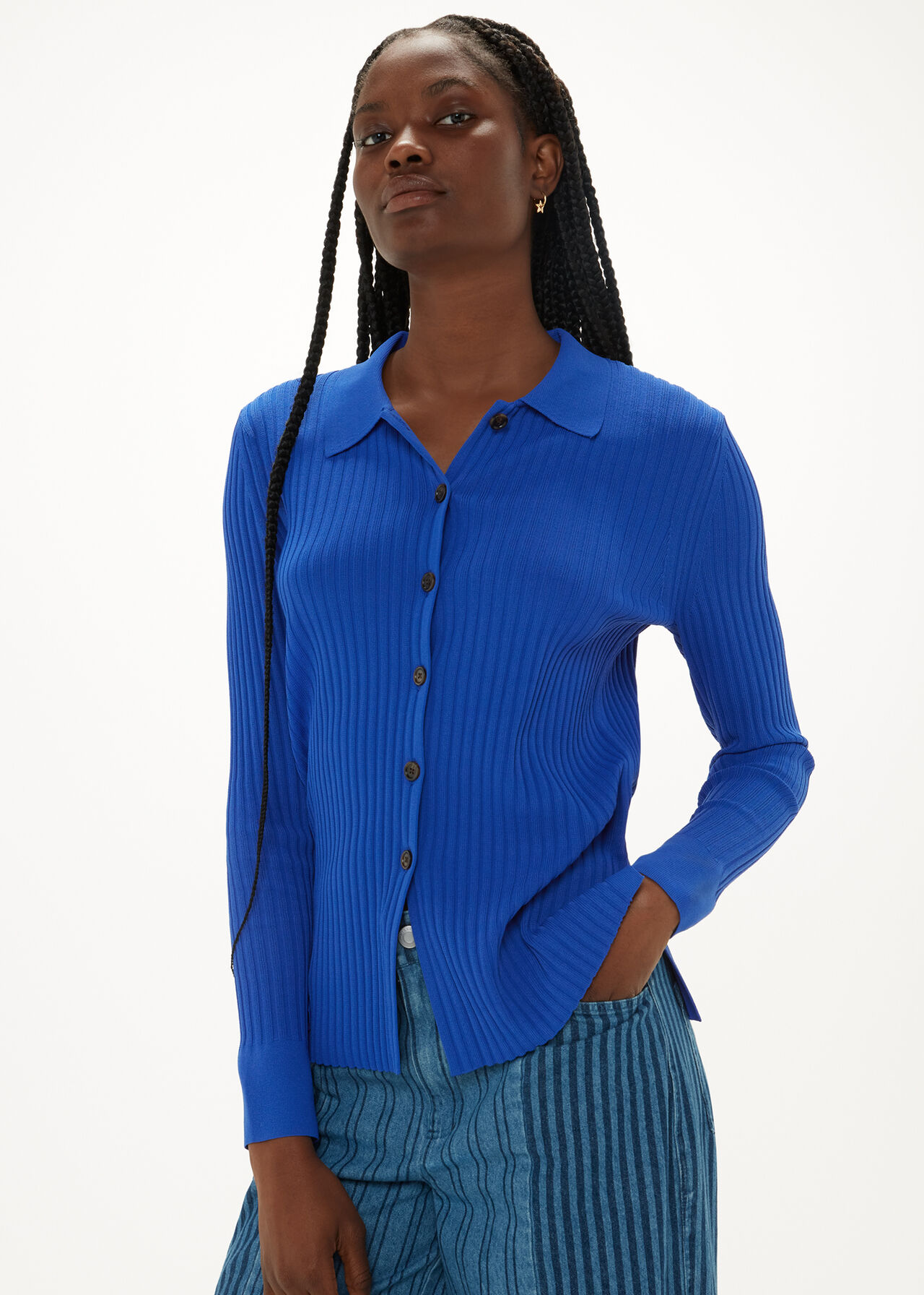 Collar Ribbed Shirt