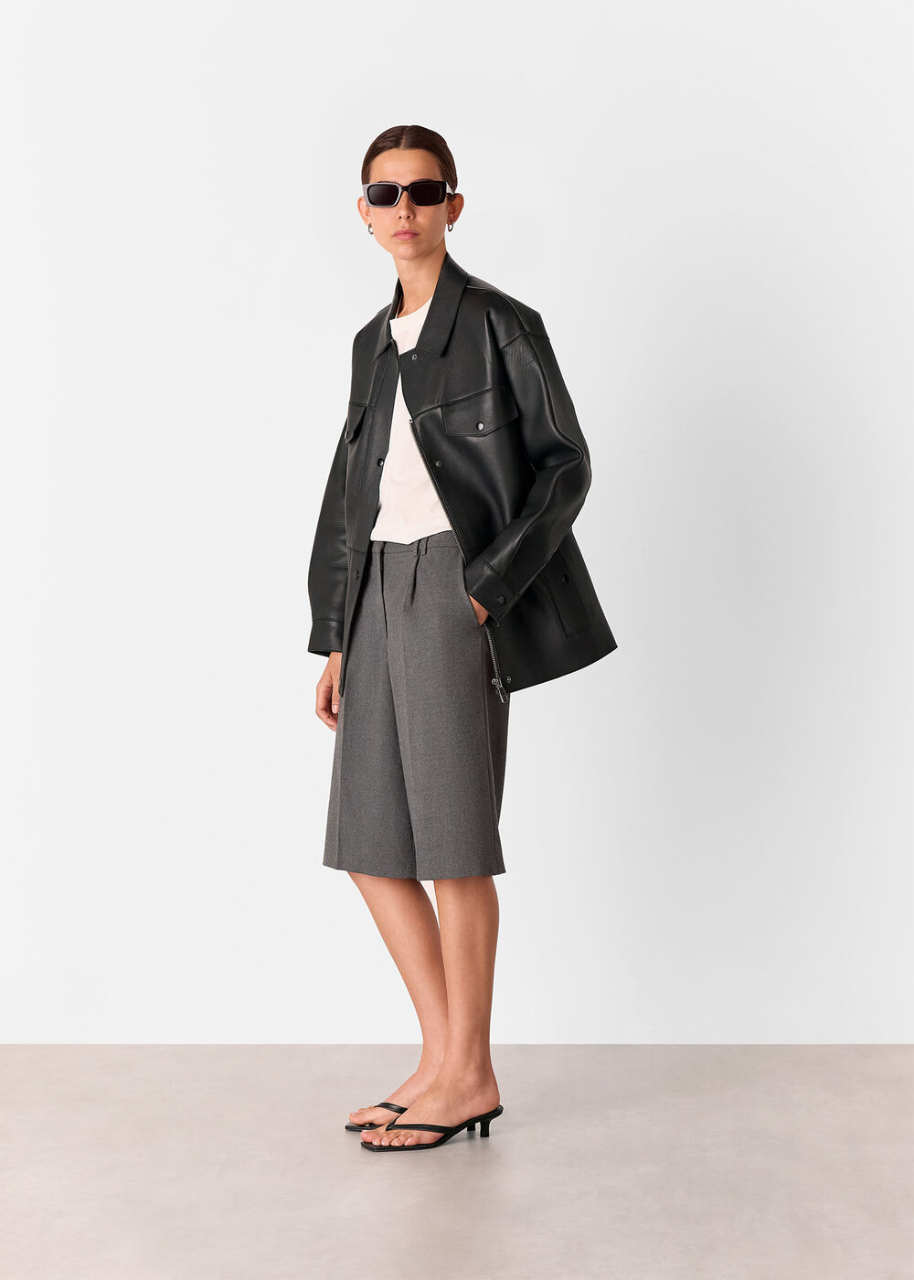 Formal Pleat Front City Short