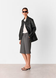 Formal Pleat Front City Short