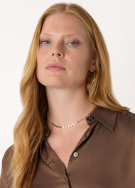 Textured Circle Chain Necklace