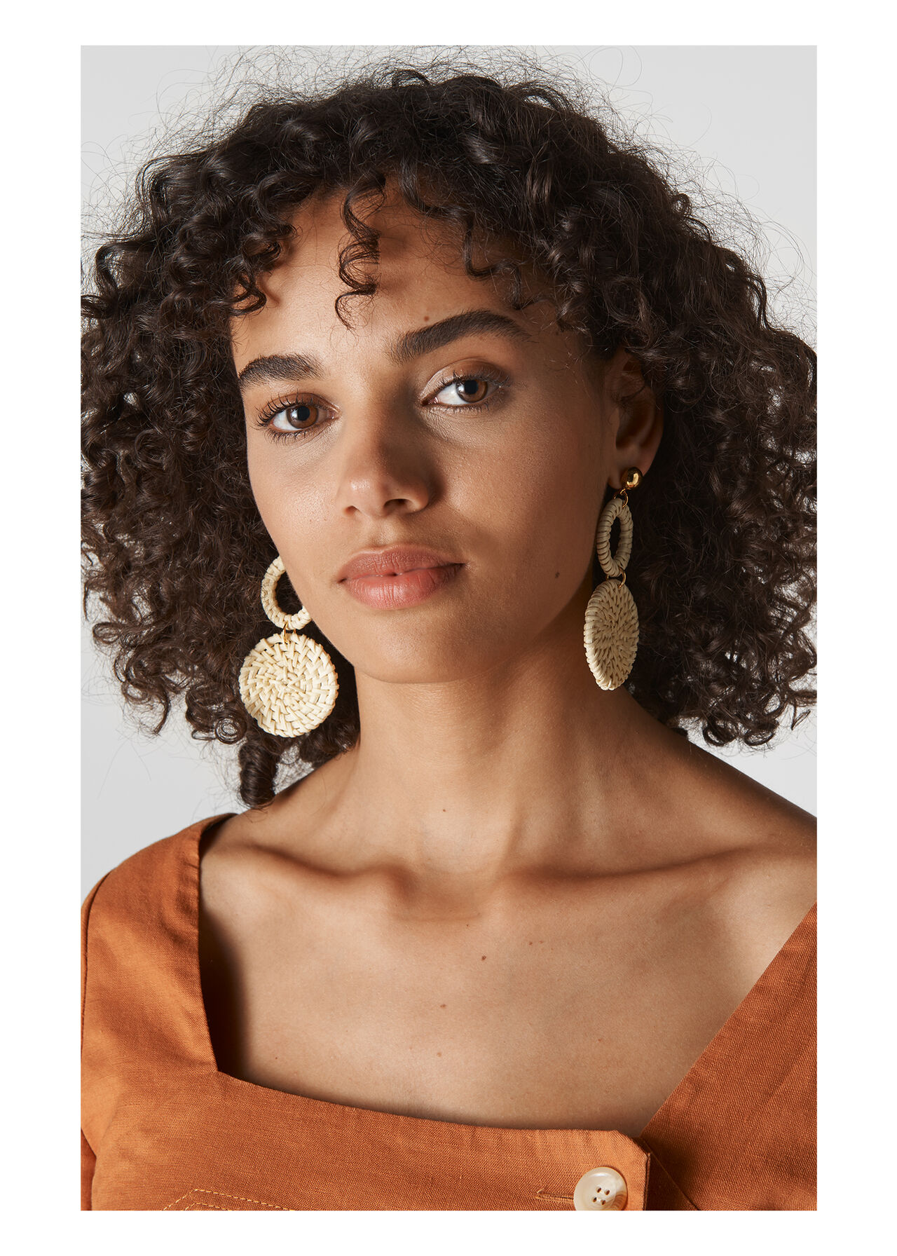 Statement Straw Weave Earring
