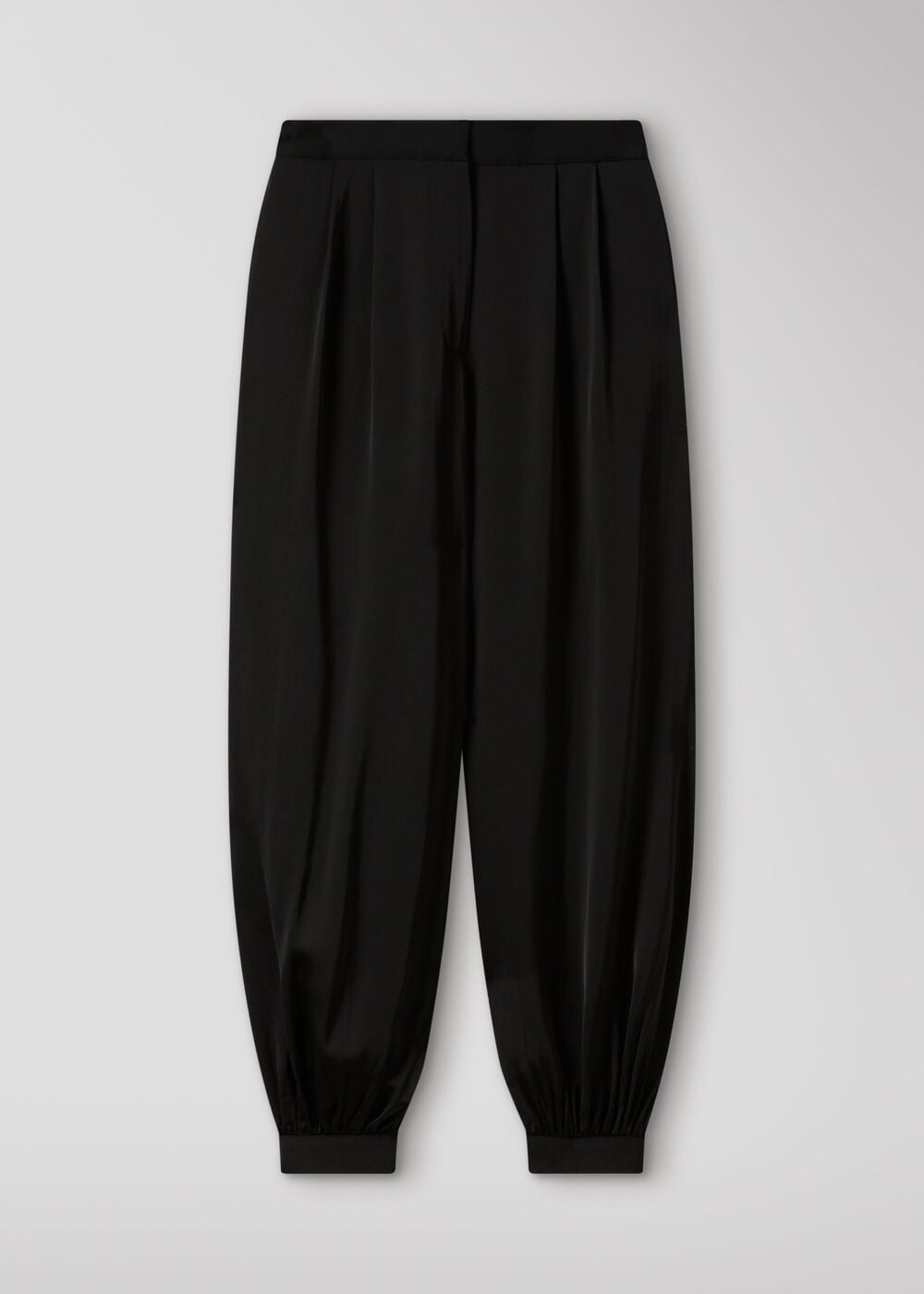 Black Satin Balloon Trouser
