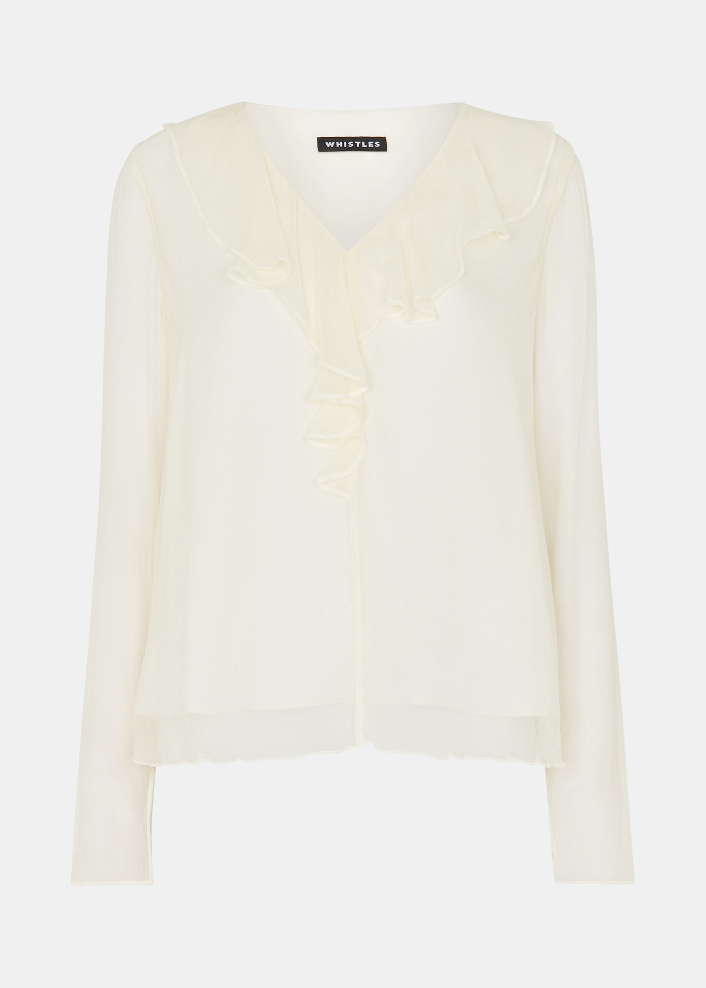 Ivory Ruffle Collar Detail Blouse