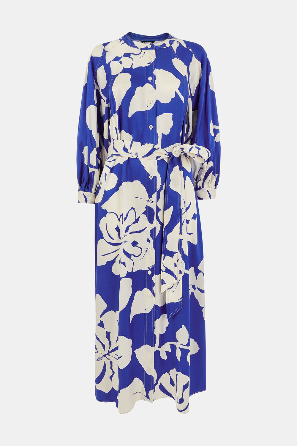 Blue Hibiscus Print Mabel Dress